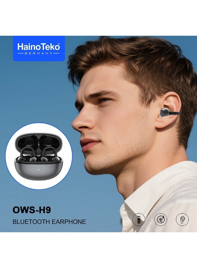 Haino Teko OWS-H9 OpenDots Hi-Res Bluetooth Earphones with Crystal-clear sound Multi Functional Touch Control and High Quality Microphone Blue - Image 2